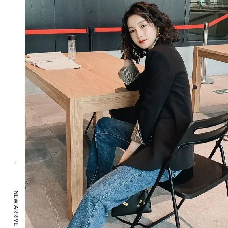 

Korean British Style Suit Lined Women's Temperament Top Chic Small Suit Coat Women In Spring And Autumn 2020