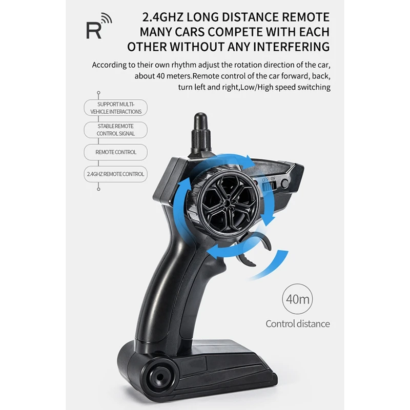 

1:14 2.4G Alloy RC High Speed Car 4CH Off-Road Vehicle Drift Car Model Toy with Light