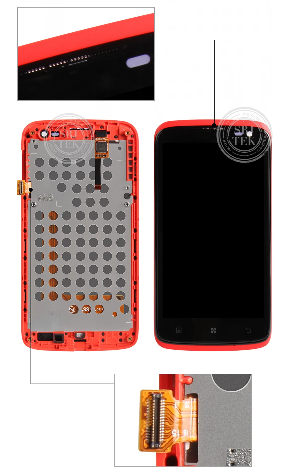 Черный белый красный для lenovo S820 lcd кодирующий преобразователь сенсорного экрана в сборе запасные части для lenovo S820 дисплей S820