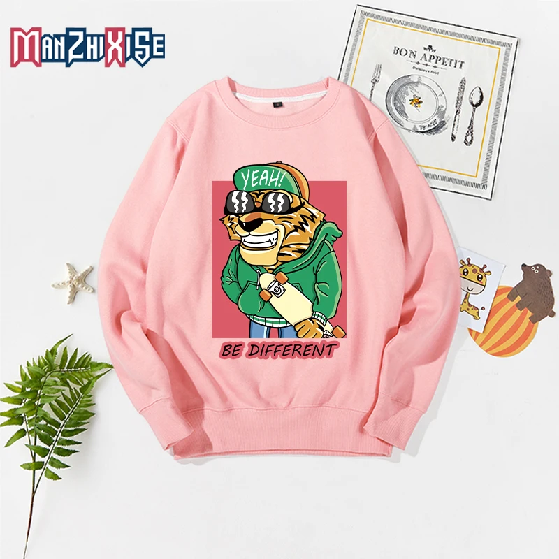 

New Childrens Hoodies Funny Cartoon Hip Hop Tiger Printing Sweatshirts Kids Pullover Tops Girls Clothing Boys Autumn Clothes