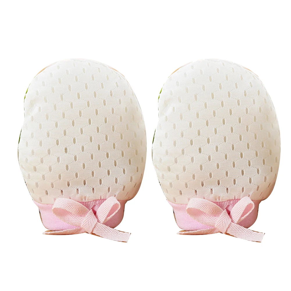 Варежки хлопковые для новорожденных регулируемые с защитой от царапин 1 пара |