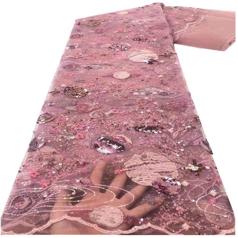 

Быстрый Африканский кружевной тюль с пайетками ткань 2021 высокое качество кружева, свадебное платье, в нигерийском стиле Вышивка пошив круж...