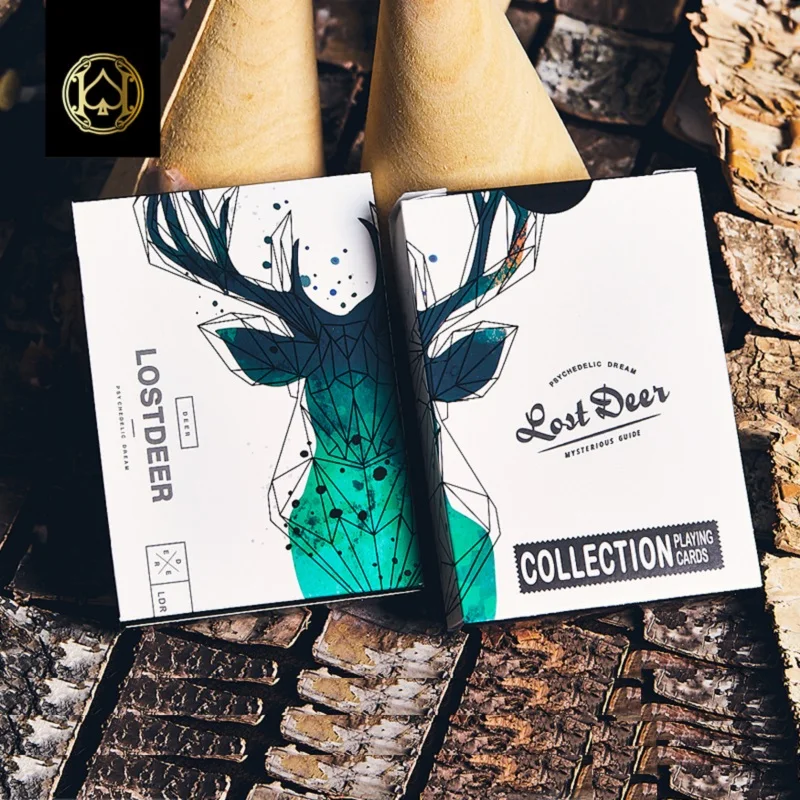 

Green Lost Deer Playing Cards Poker Size USPCC Collection Deck Card Games Magic Props Magic Tricks for Magician