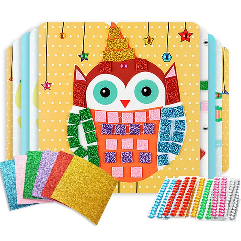 Детский пазл ручной работы DIY художественные наклейки из ЭВА с мультяшными