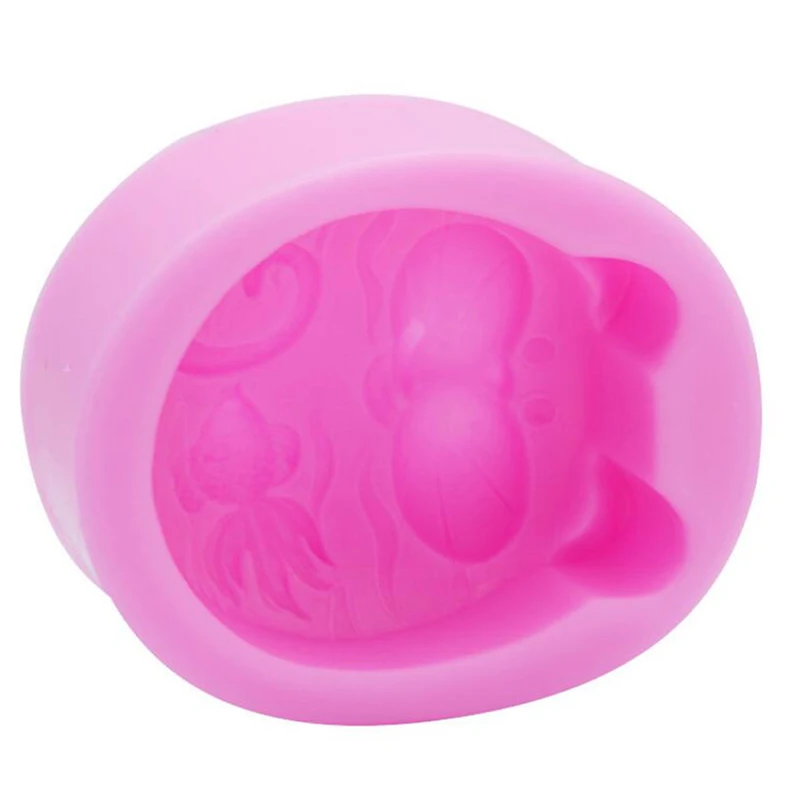Hot Sale Diy Sugar Craft Cake Goldfish Cartoon Cat Silicone Mold Fondant Chocolate Handmade Soap Mould Decorating Tool | Дом и сад
