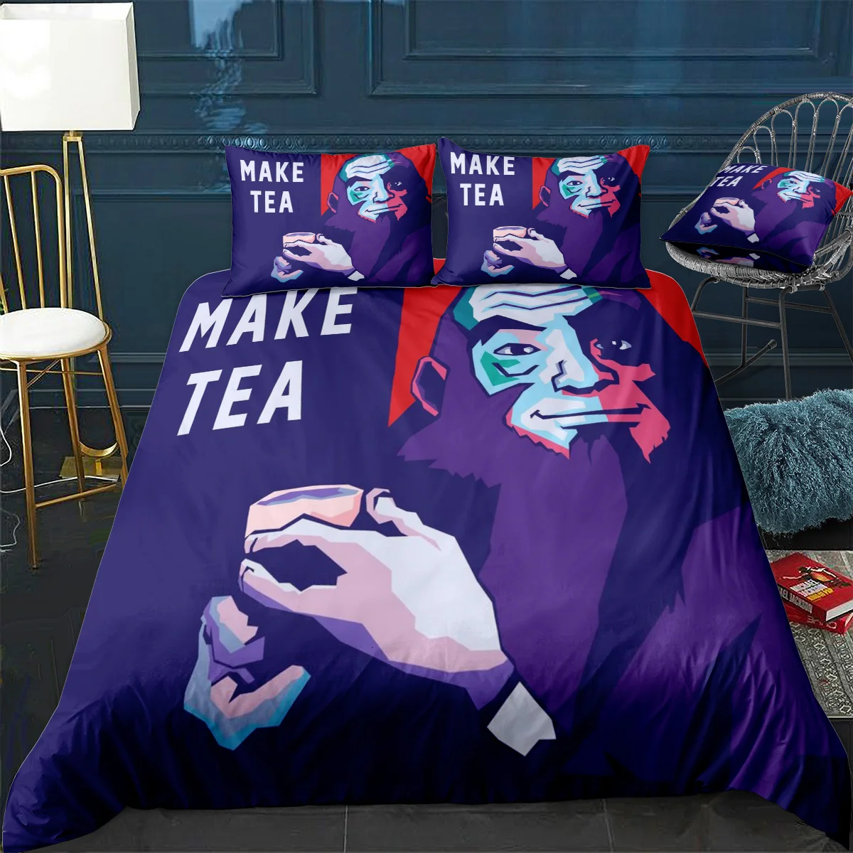 3 шт. Комплект постельного белья с пододеяльником и наволочкой | Дом сад