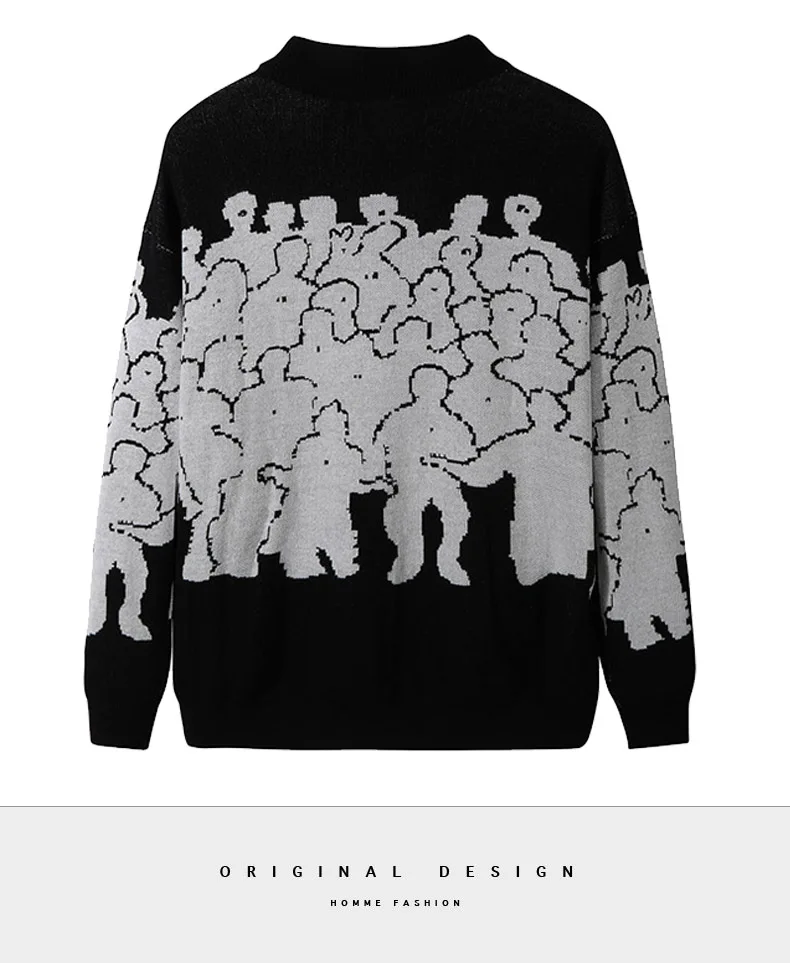 

Leisure autumn sweater men suitable for knitting stylish slim sweater cotton long sleeves round collar men warm jumper 2020 new