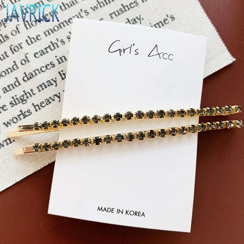 2 шт./пара Для женщин металлическая изогнутая заколки для волос Заколки Цветной