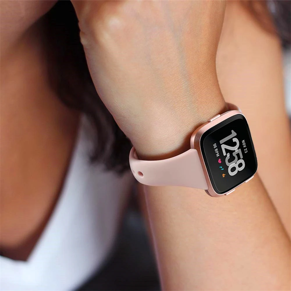 Цветной сменный мужской t Браслет для Fitbit Versa/Versa Lite тонкий узкий ремешок для часов Fitbit Versa браслет для женщин и мужчин