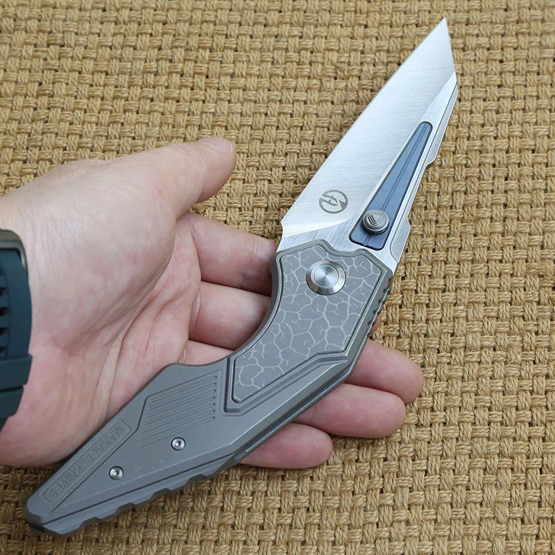 Тактический складной нож MAXACE Zerg лезвие M390 KVT шариковый подшипник титановая ручка