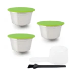 Многоразовая капсула для кофе Nescafe Dolce Gusto, капсула для кофе с крышкой, нержавеющая металлическая фильтр-чашка, ложка-темпер
