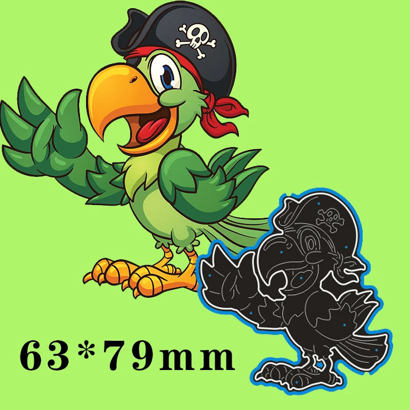 

Cutting Dies Little Pirate Eagle New Metal decoration Scrapbook Embossing Paper New Craft Album Card Punch Knife Mold 63*79mm