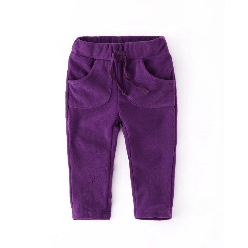 Purple SVELTE/повседневные штаны для мальчиков и девочек; брюки для весны и осени; унисекс; флисовые брюки; детские спортивные брюки для От 1 до 4 лет - Цвет: Purple