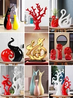 modern ceramic figurines crafts hotel livingroom desk accessories office table deer ornaments decoration home furnishing crafts
