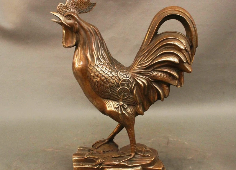 13 &quotСтарый Китайский Фэншуй Бронзовая фигурка для привлечения богатства монету