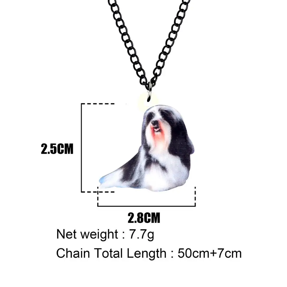 Bonsny акриловые сладкие хавенские Подвеска для ожерелья собак цепь животных