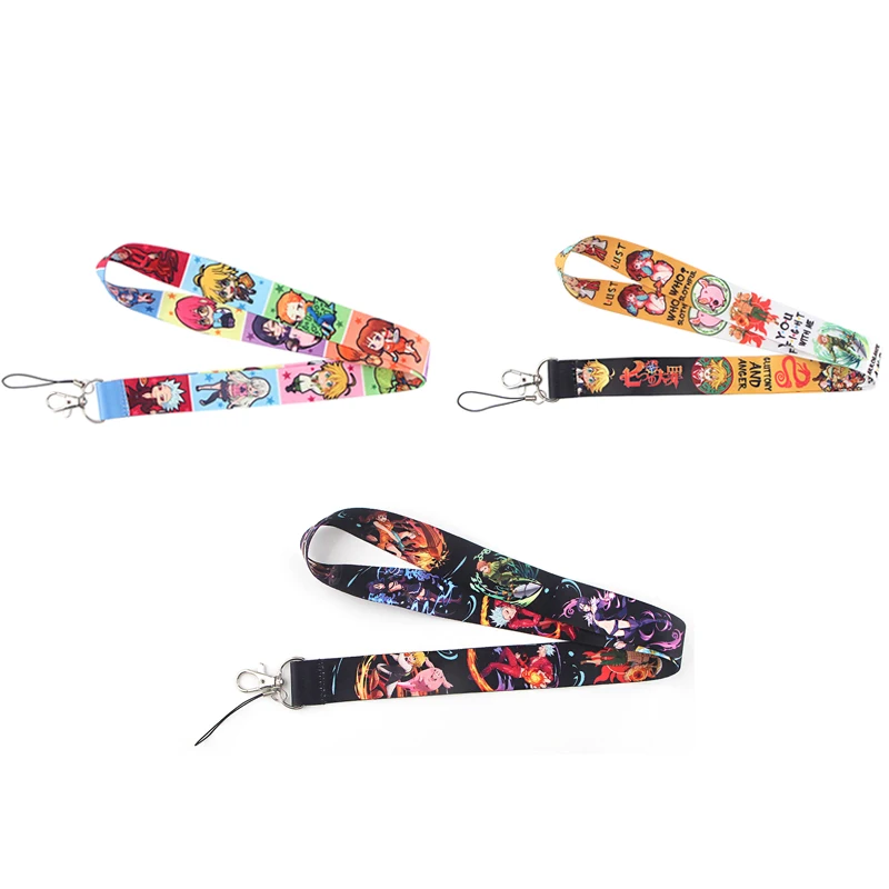 

10pcs/lot J1590 Cute Cartoon Anime Character Neck Straps Lanyards For Keys ID Card Pass Gym Mobile Phone USB DIY Badge Holder