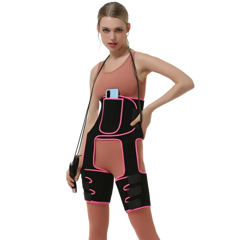 Neoprene Women High waist thigh trimmer and butt lifter body shaper leg Slim Sport Legging Fat Burning Slimming Belt With Pocket