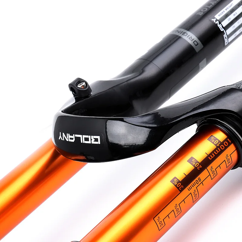 

BOLANY Bicycle Fork 26 27.5 29er Inch Black/Gold Straight/Tapered RL/HL Mountain Bicycle Fork Air Supension for Bike Accessorie