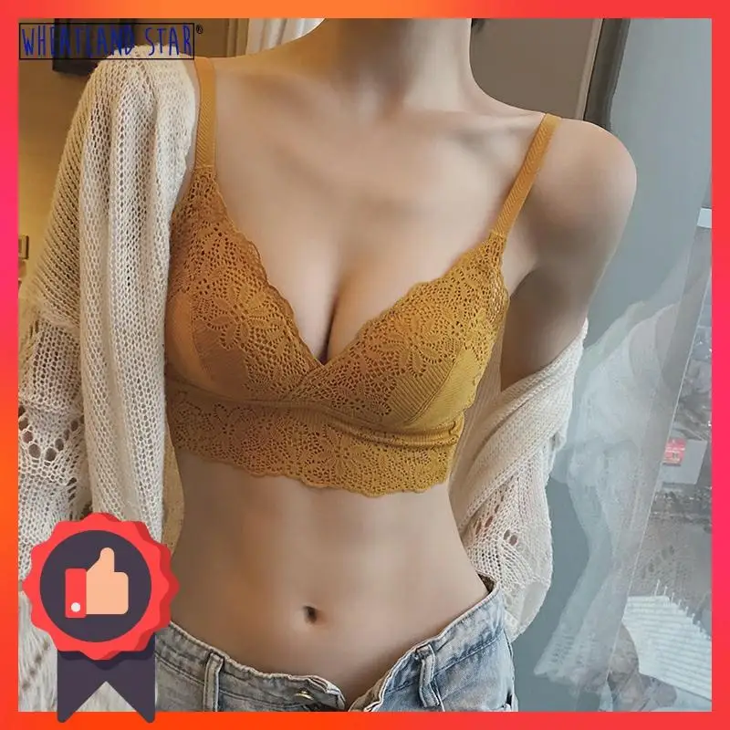 Кружевной бюстгальтер без косточек комплект женского нижнего белья женское