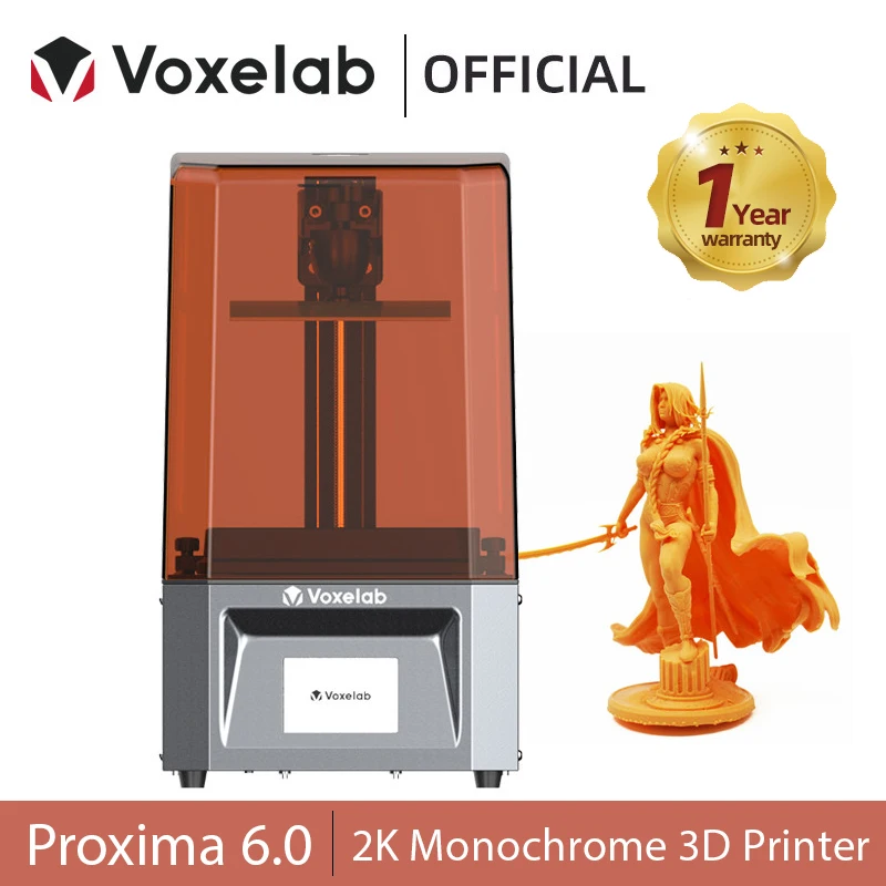 

2022 Voxelab Proxima 6.0 3D UV Photocuring Resin Printer 2K Monochrome LCD DIY Kit Anti-aliasing High Speed 3d Printer