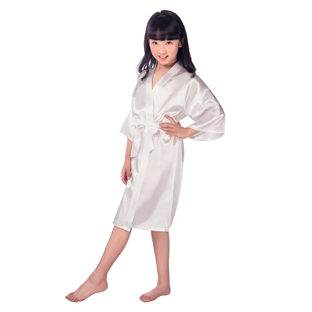 Детский халат кимоно свадебное платье для девочек в цветочек одежда сна мягкая