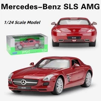 welly 124 bennz sls amg sports car diecast simulation model alloy car
