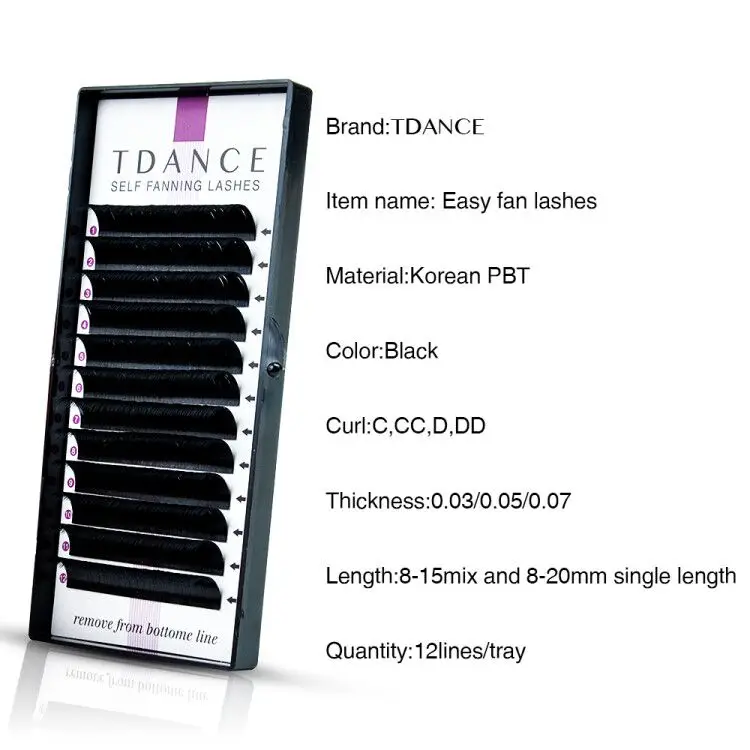 TDANCE, 100 шт./лот, быстрое наращивание ресниц, быстрое цветение, автоматическое наращивание ресниц