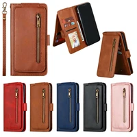 leather zipper wallet case for iphone 12 mini 11 pro x xr xs max 6 6s 7 8 plus se flip magnetic vertical stand phone cover coque