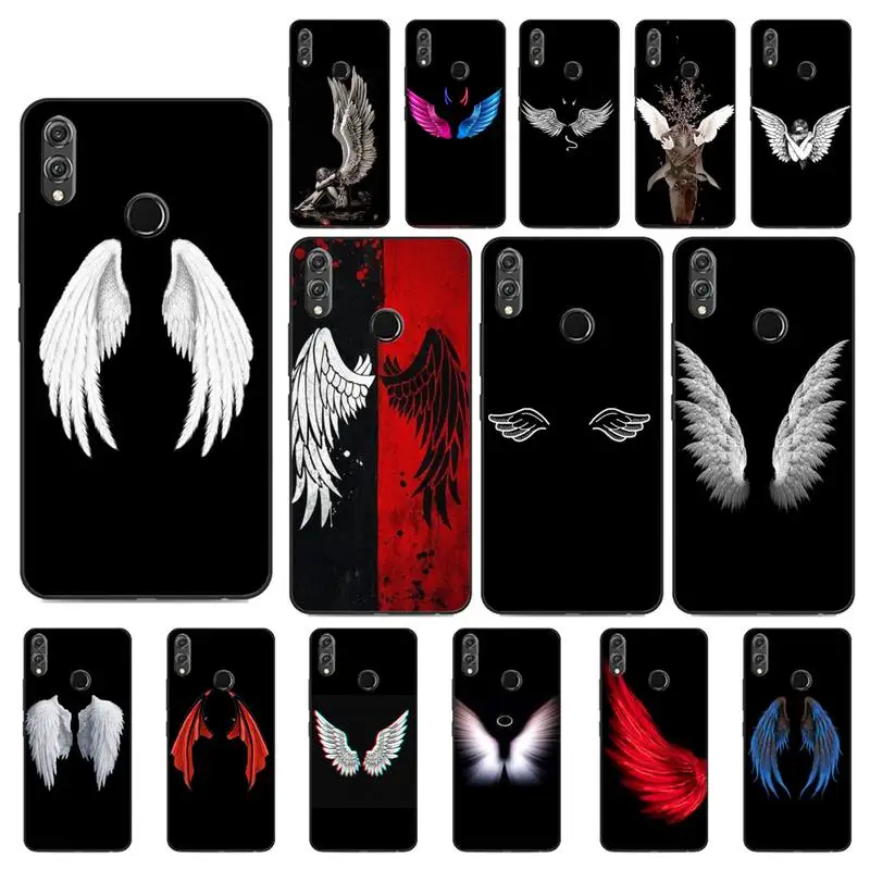 

YNDFCNB Angel demon wings Phone Case For Huawei Honor 8X 8A 9 10 20 Lite 30Pro 7C 7A 10i 20i