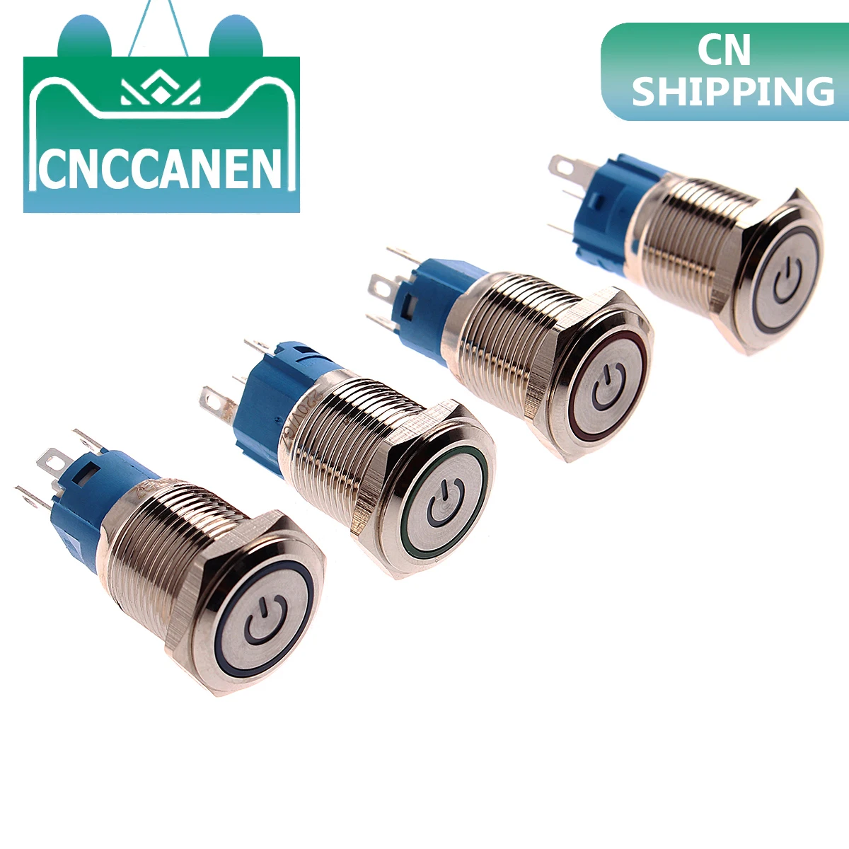 

16mm red blue yellow green white Light Hot Car Auto Metal LED Power Push Button Switch Self locking Type On-off 5V 12V 24V 220V