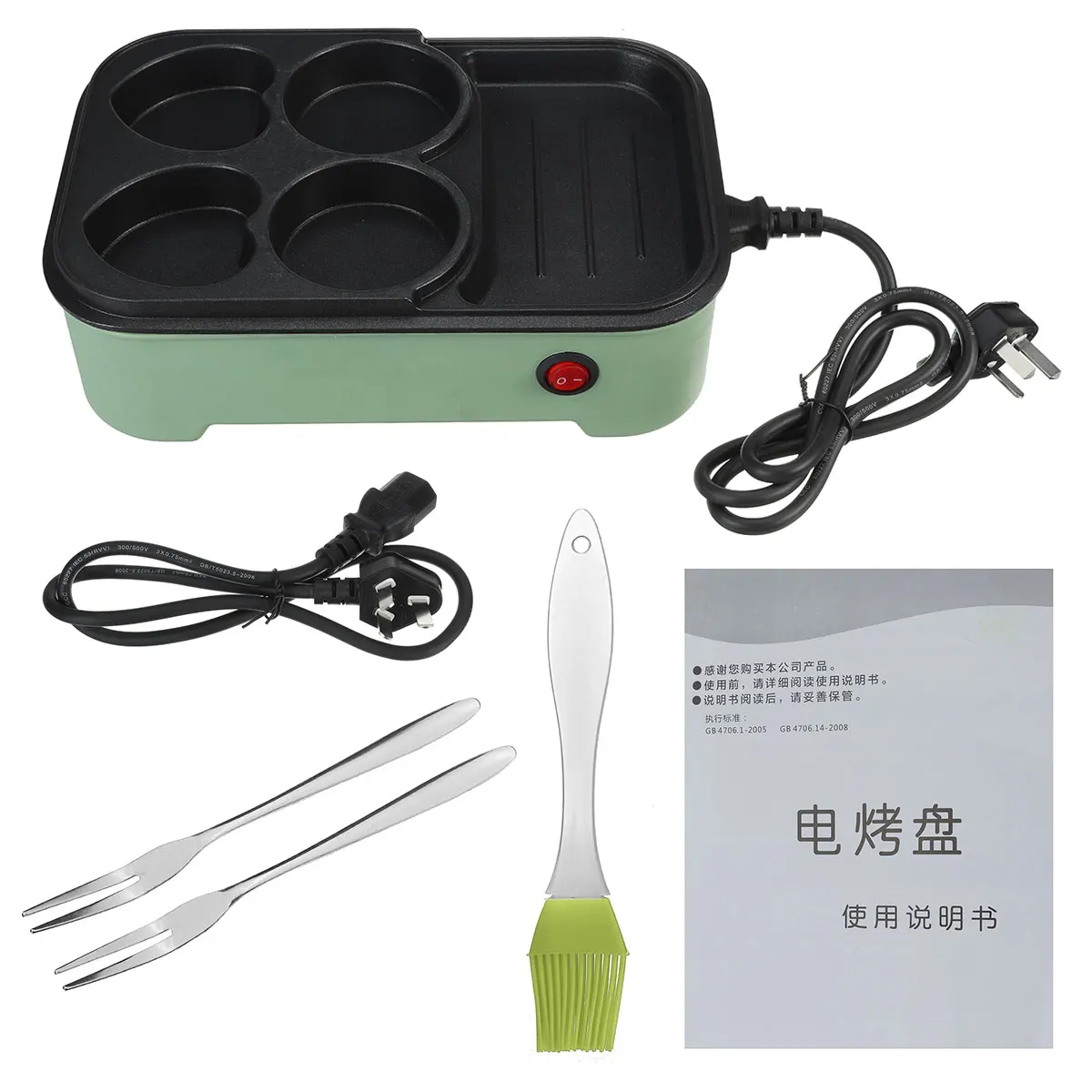 

700W 220V Four-hole Frying Pot Pan Thickened Omelet Pan Non-stick Egg Pancake Steak Pan Cooking Egg Ham Pans Breakfast Maker