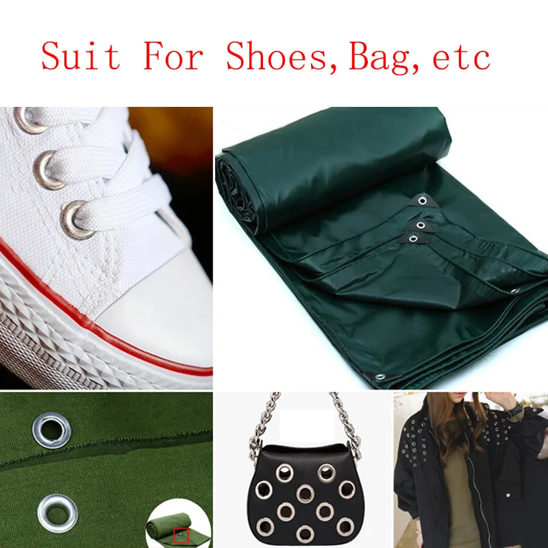 100 компл./упак. латунные черные Люверсы с прокладкой внутренний диаметр 5 17 мм для