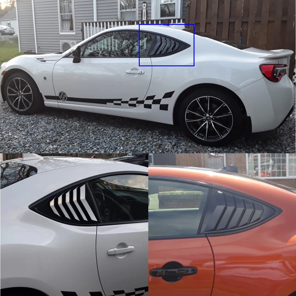 Задняя четверть окна жалюзи 2 шт/комплект спойлер панель для Scion FRS для Subaru BRZ для Toyota 86 GT86 2013- ABS наклейки