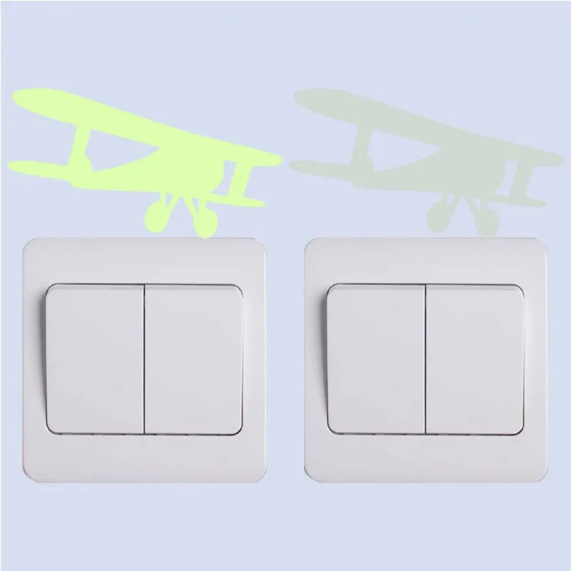 Классическая наклейка с переключателем самолета на стену рисунком планета декор