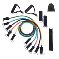 11pcs resistance band set expander 102530lb tpe workout elastic rubber band home gym body building fitness equipment new