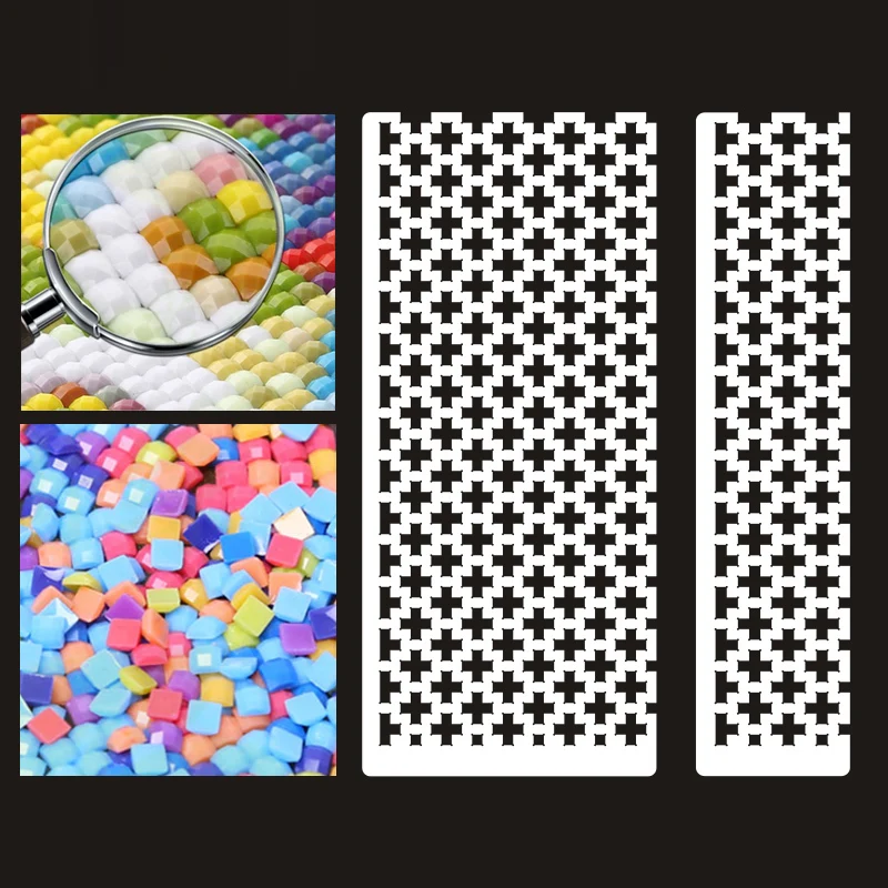 DIY алмазная живопись линейка вышивка 5D квадратная дрель стальная точечные