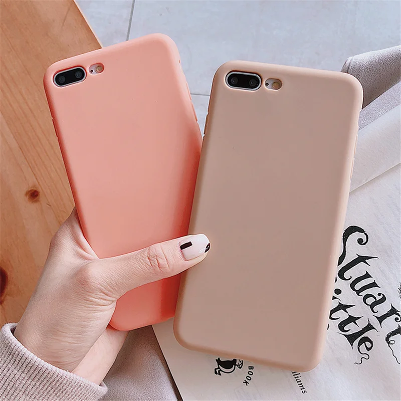 Модный матовый Силиконовый чехол для Xiaomi mi 9 SE 8 Lite A2 A1 Capa для Red mi 6 Pro 6A 5 Plus 5A 4X 4A милый резиновый чехол карамельного цвета