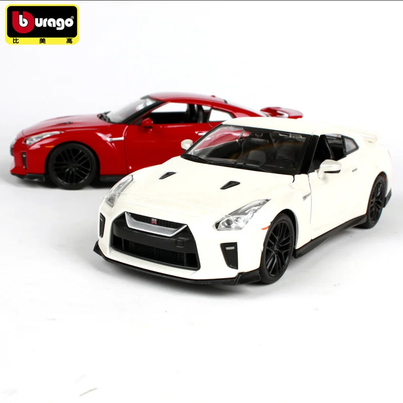 

Модель спортивного автомобиля Bimeigao 2017 Nissan GTR 1:24, модель автомобиля из сплава, аксессуары для Nissan, игрушки для детей, Игрушечная модель