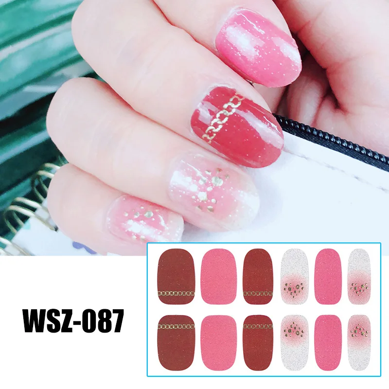 С изображением луны и звезд градиент ногтей Стикеры бронзового цвета полное