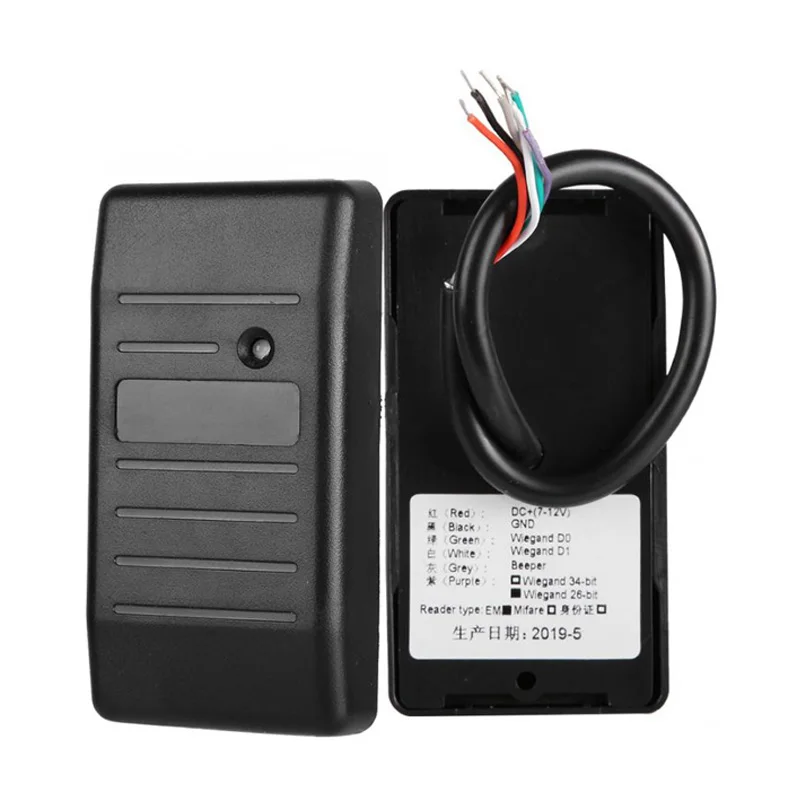 Водонепроницаемый считыватель карт RFID 125 кГц Wiegand 26 34, светодиодный индикатор безопасности, считыватель карт контроля доступа N20