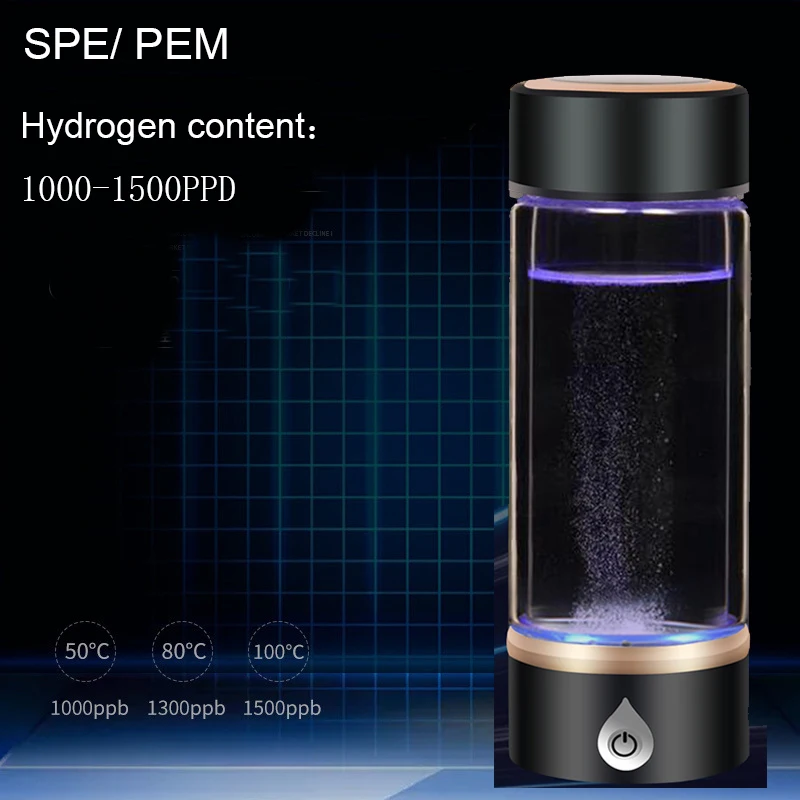 SPE/ PEM Hydrogen Water Bottle Generator Electrolysis Energy Antioxidant ORP H2 Ionizer PP Healthy | Бытовая техника