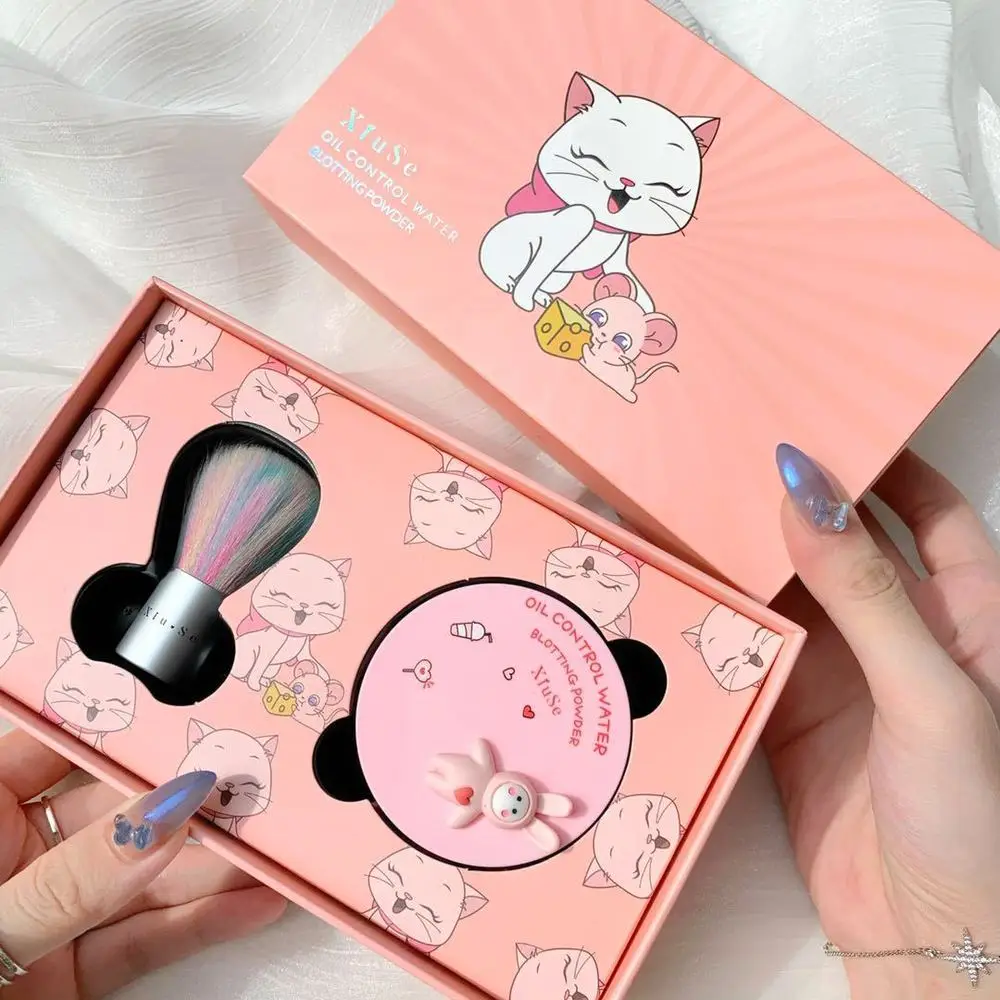 Пудра для лица Xiuse Абсорбирующая жировая воздушная медовая легкая стойкая