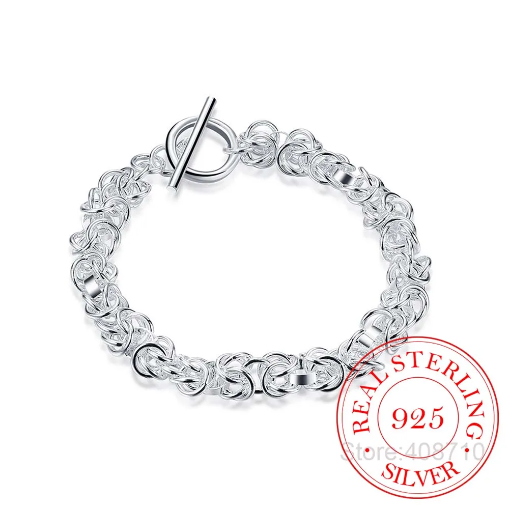 Женские изящные ювелирные изделия 6 мм витая Цепочка 20 см из стерлингового