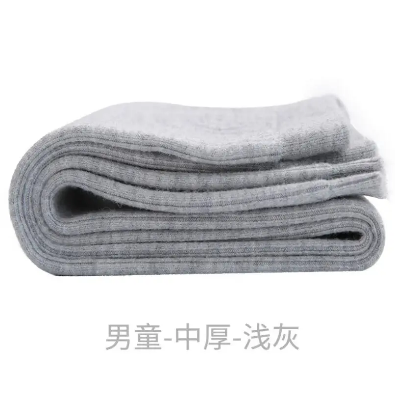 light gray for boys Зимние детские штаны От 0 до 15 лет Детские теплые штаны bew для детей из шерсти ягнёнка, кашемир брюки леггинсы для девочек трикотажные брюки для мальчиков с подкладкой из плюша и шерсти, Штаны штаны - Цвет: light gray for boys