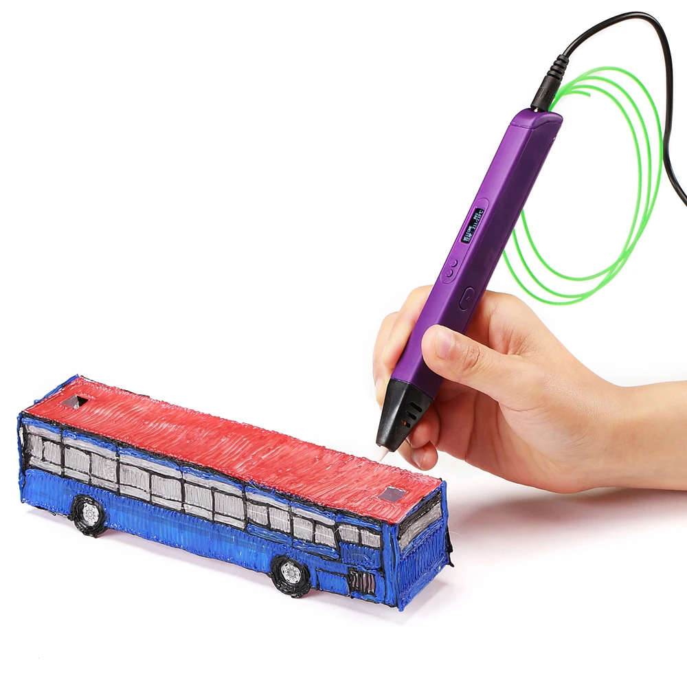Digital Display Intelligent 3D Printing Pen High Temperature Graffiti Painting Pens with USB Cable Educational Toys Gift | Компьютеры и