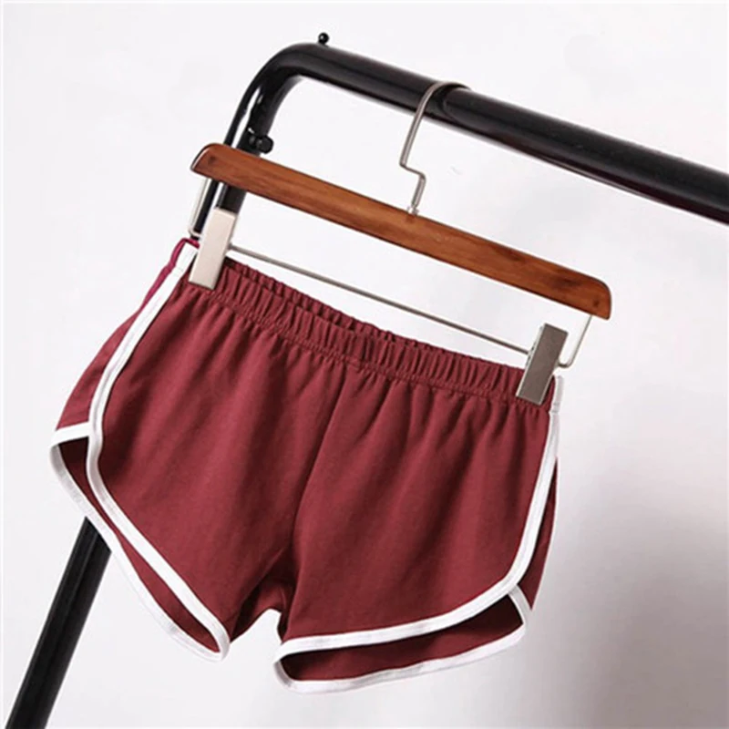 

Summer Short Pants Contrast Binding Side Split Elastic Waist Patchwork Casual Beach Party Shorts