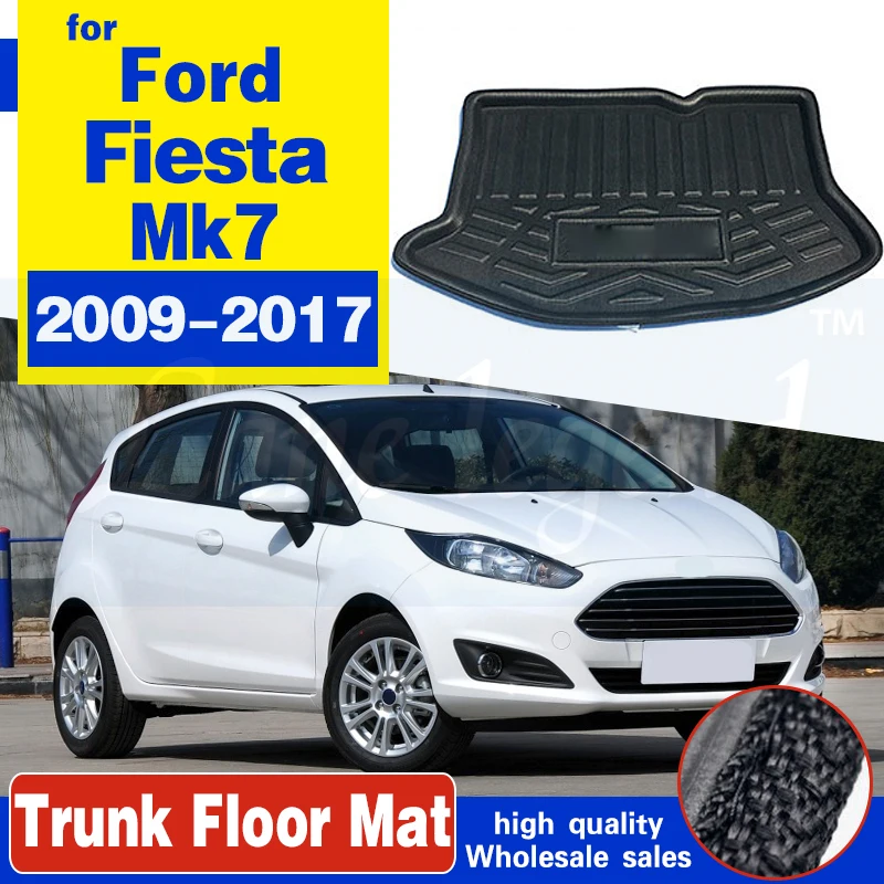 Fit For Ford Fiesta Hatchback Boot Liner 2009-2017 Rear Trunk Mat Cargo Tray Floor Carpet 2010 2011 2012 2013 2014 2015 2016