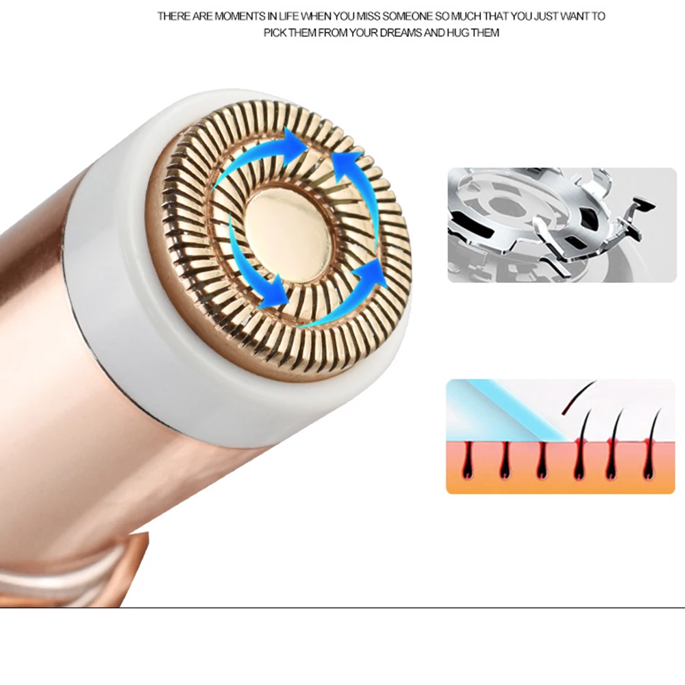 

Painless Hair Cutter 2 in 1 Eyebrow Trimmer for Women EyeBrow Makeup Electric Mini Shaver Razors Portable Facial Hair Remover