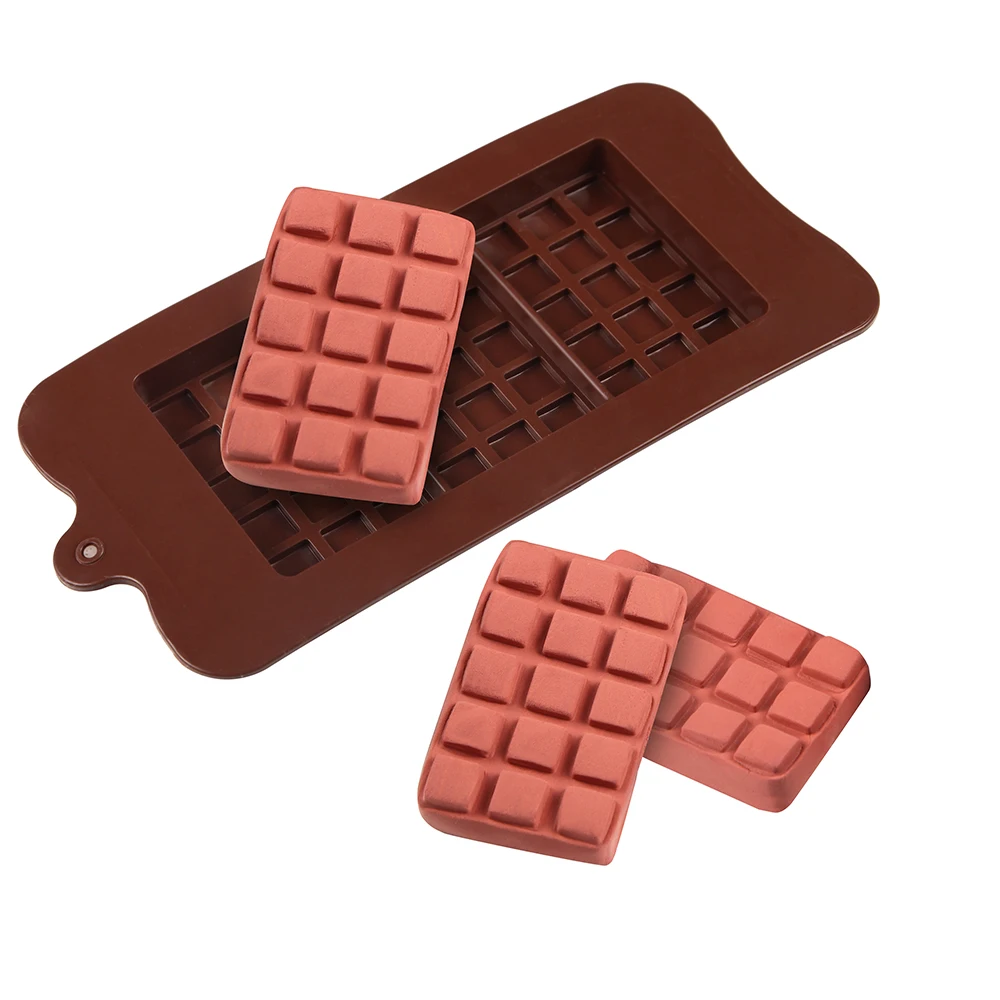

New Silicone Chocolate Mold Square shape 3D DIY Reusable Cake Tools Non-stick Jelly and Candy Kitchen Baking Accessories